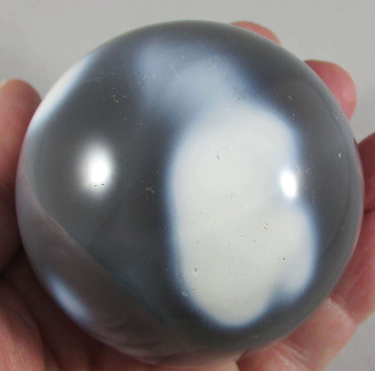orca agate, polished crystal palmstone, madagascar crystals