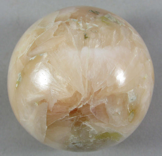 stilbite flower crystal sphere, polished stibite crystal