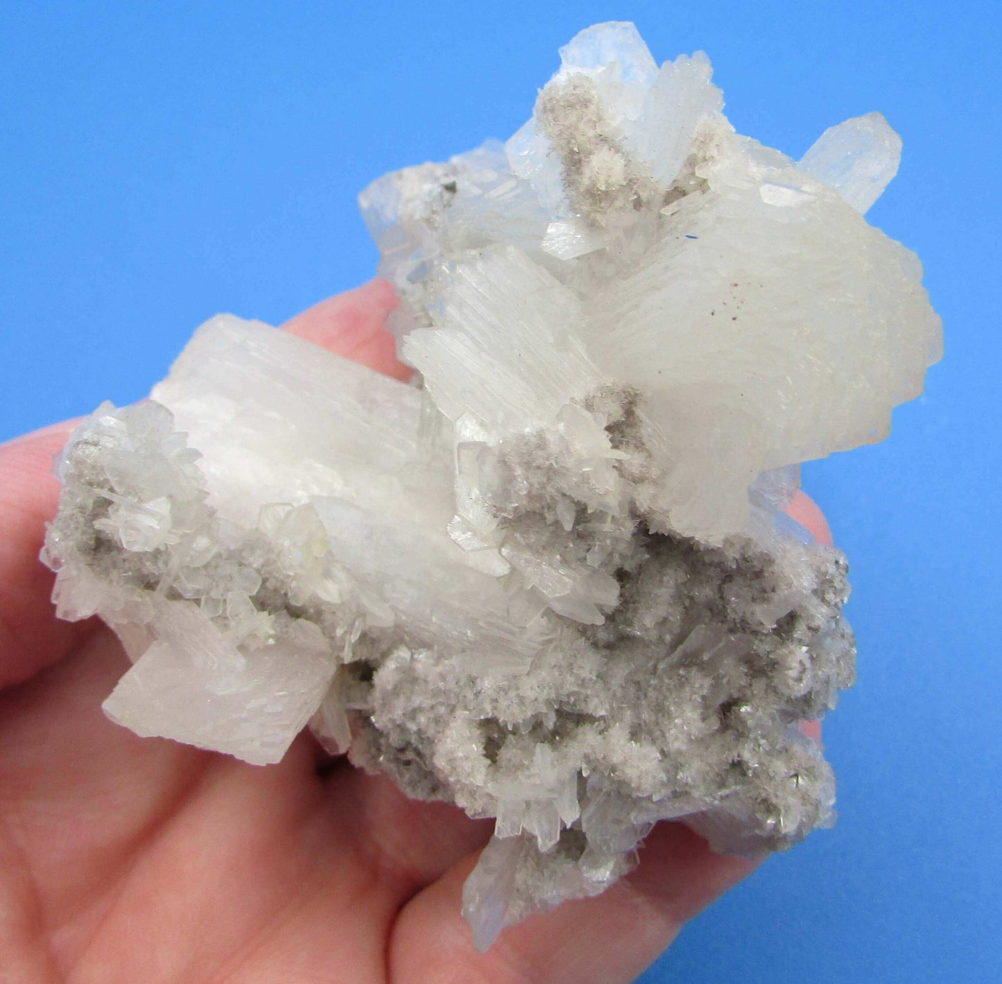 stilbite flower crystal cluster, stibite fan crystals