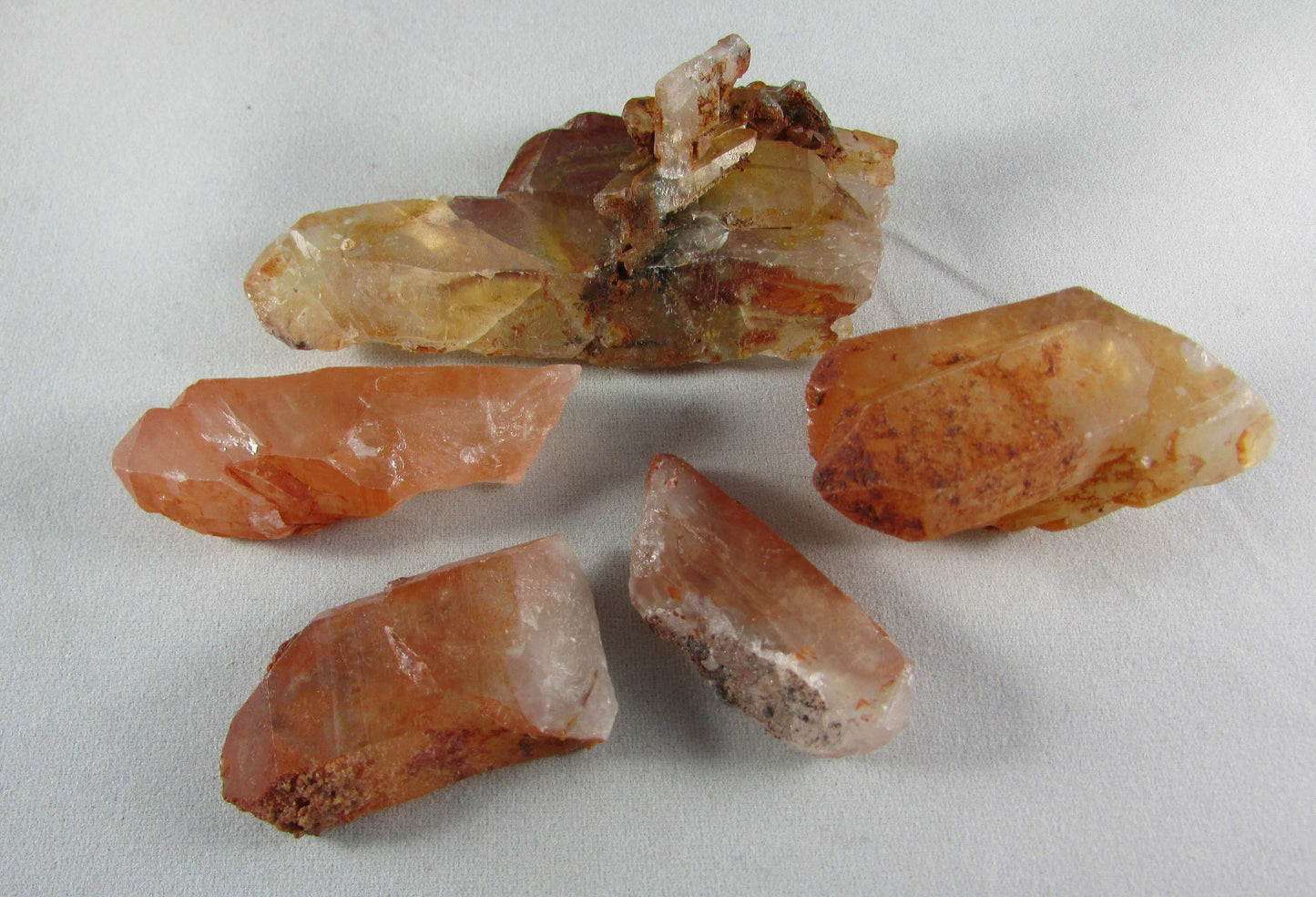 Red Quartz crystal points, natural red quartz, morocco