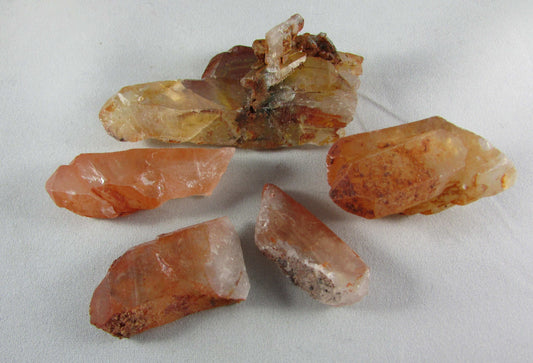 Red Quartz crystal points, natural red quartz, morocco