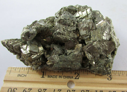 Natural Polished Pyrite Nugget Stone, Ethically Sourced from the US