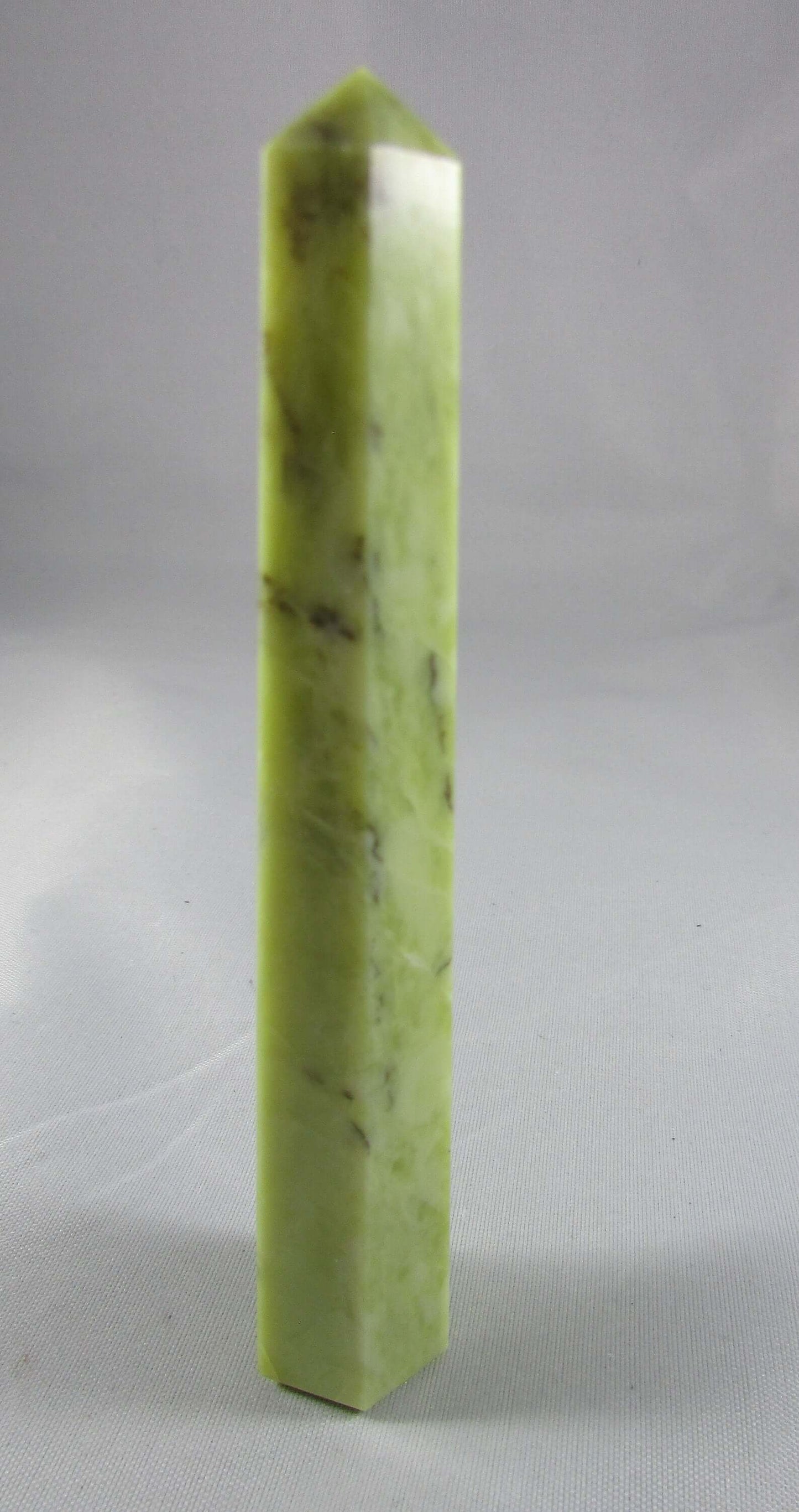 serpentine crystal obelisk, serpentine wand, crystal pillar