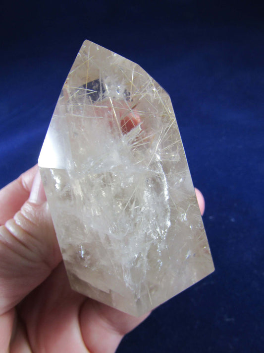 Rutile Quartz obelisk, Rutilated Quartz brazil crystal