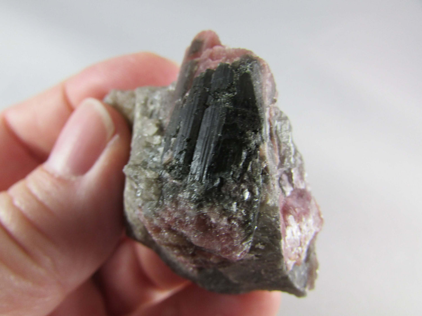 natural red tourmaline smoky citrine brazil mineral