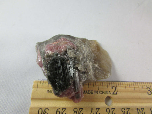 natural red tourmaline smoky citrine brazil mineral