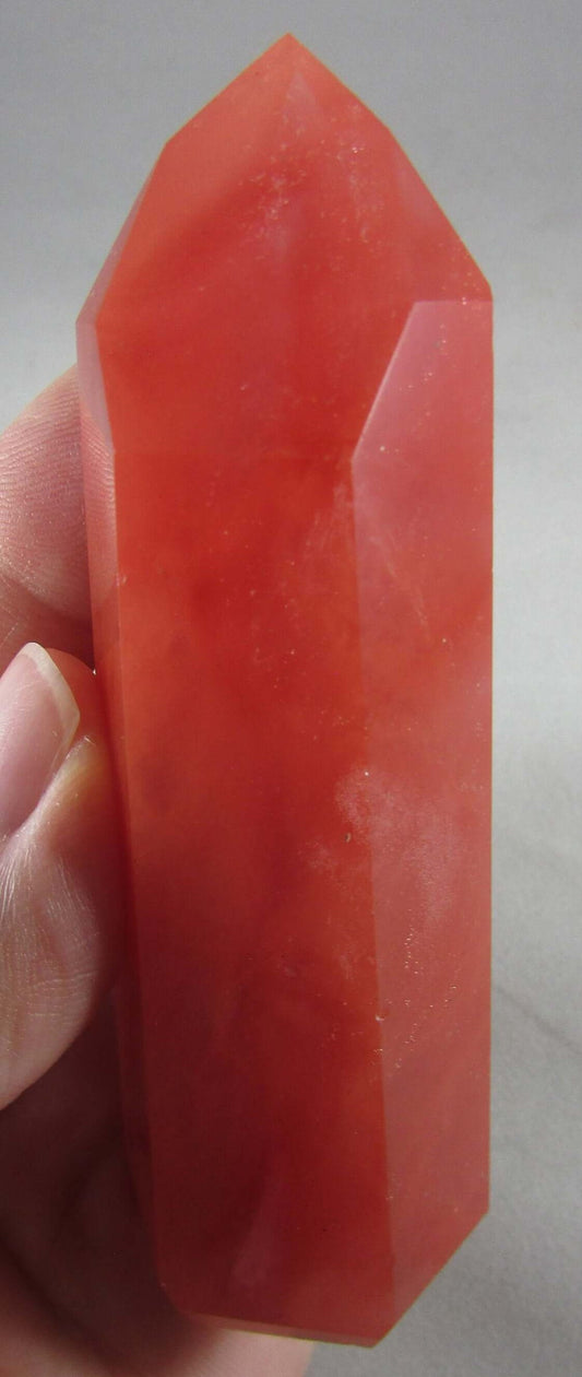 red obisidan polished crystal obelisk, natural crystals