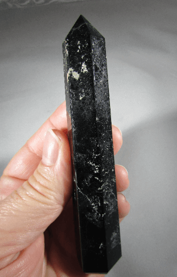 plum blossom jasper crystal pillar, polsihed crystal obelisk