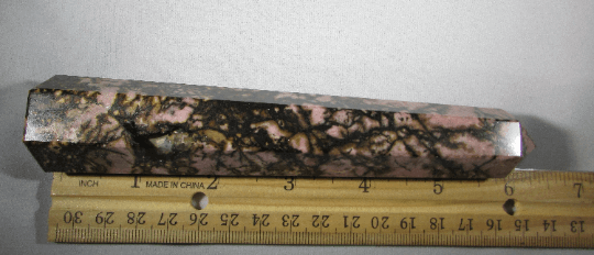 rhodonite crystal pillar, rhodonite obelisk, brazil crystals