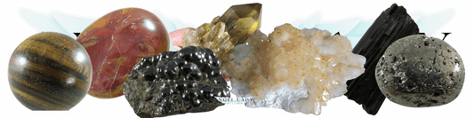 divine masculine crystals, tigers eye, red jasper, hematite, citrine, black tourmaline, pyrite