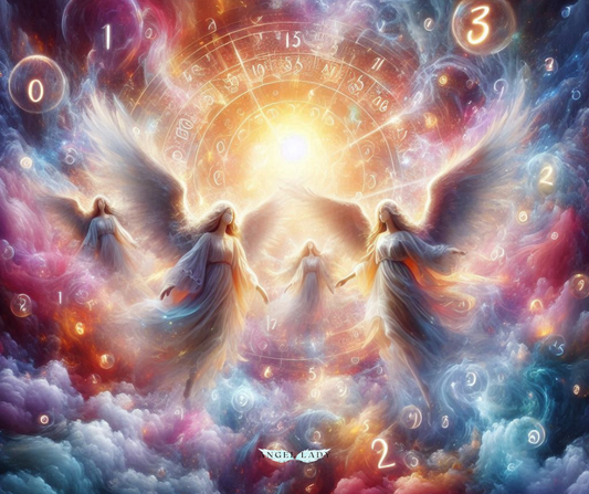 mystical image fo angels and numbers