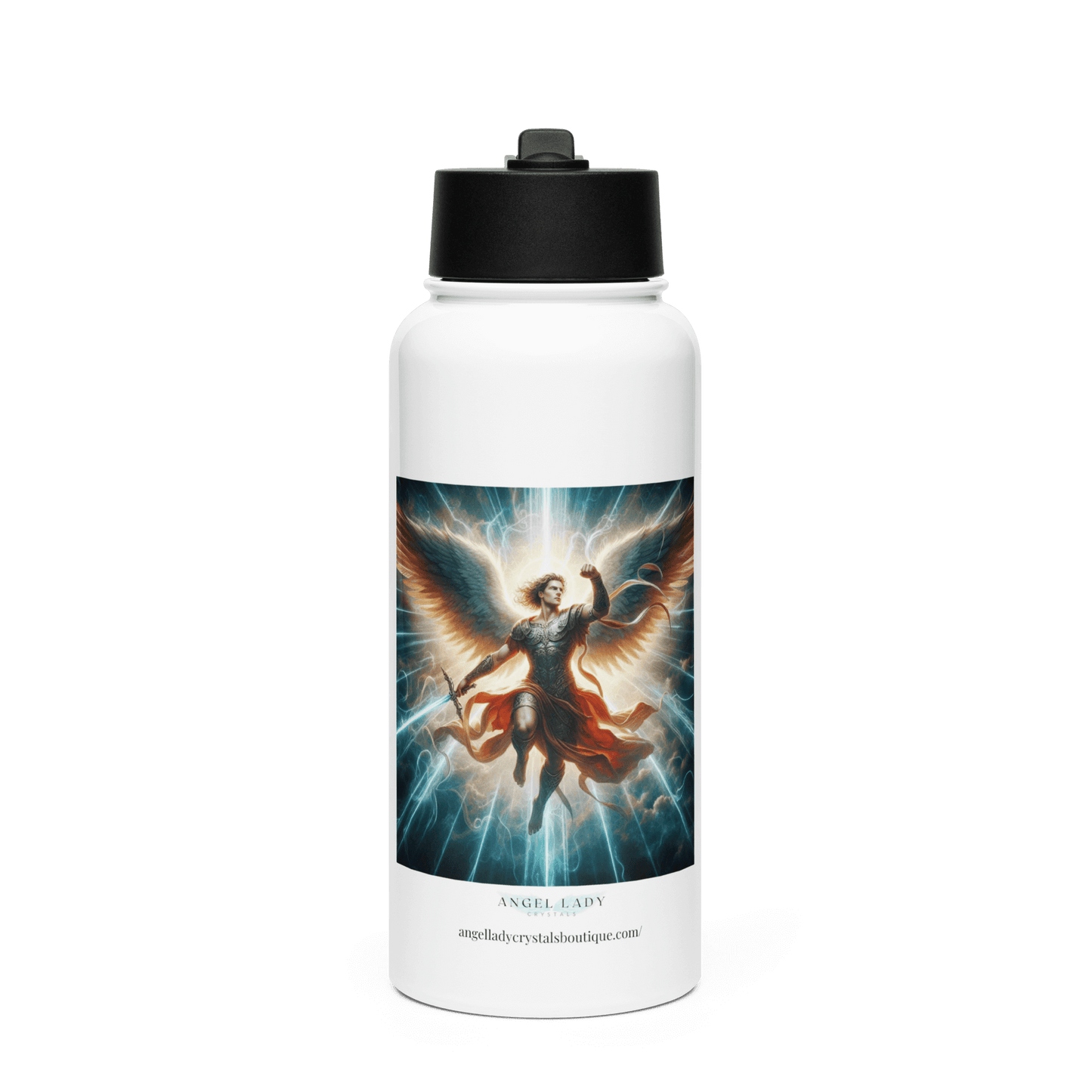 Archangel Michael Protection Water Bottle | 32 oz Insulated Steel