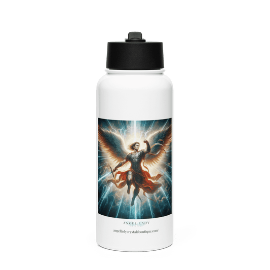 Archangel Michael Protection Water Bottle | 32 oz Insulated Steel