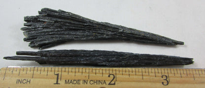 Black Kyanite Set (Witches Broom) - Stone of Conscious Awareness