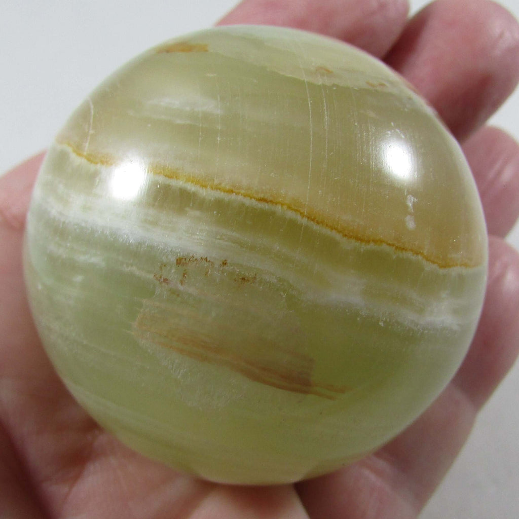 Green Banded Onyx Sphere – Inner Enlightenment, Heart Calm & Energetic Balance