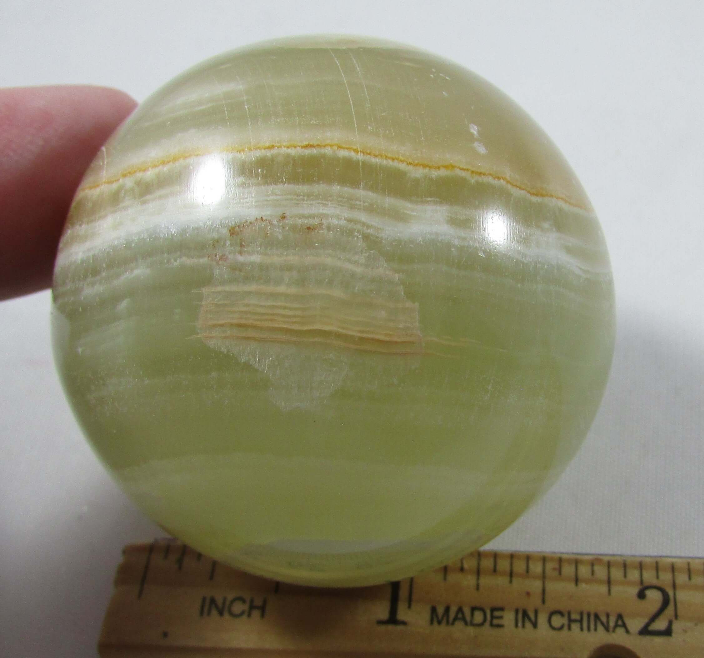 Green Banded Onyx Sphere – Inner Enlightenment, Heart Calm & Energetic Balance