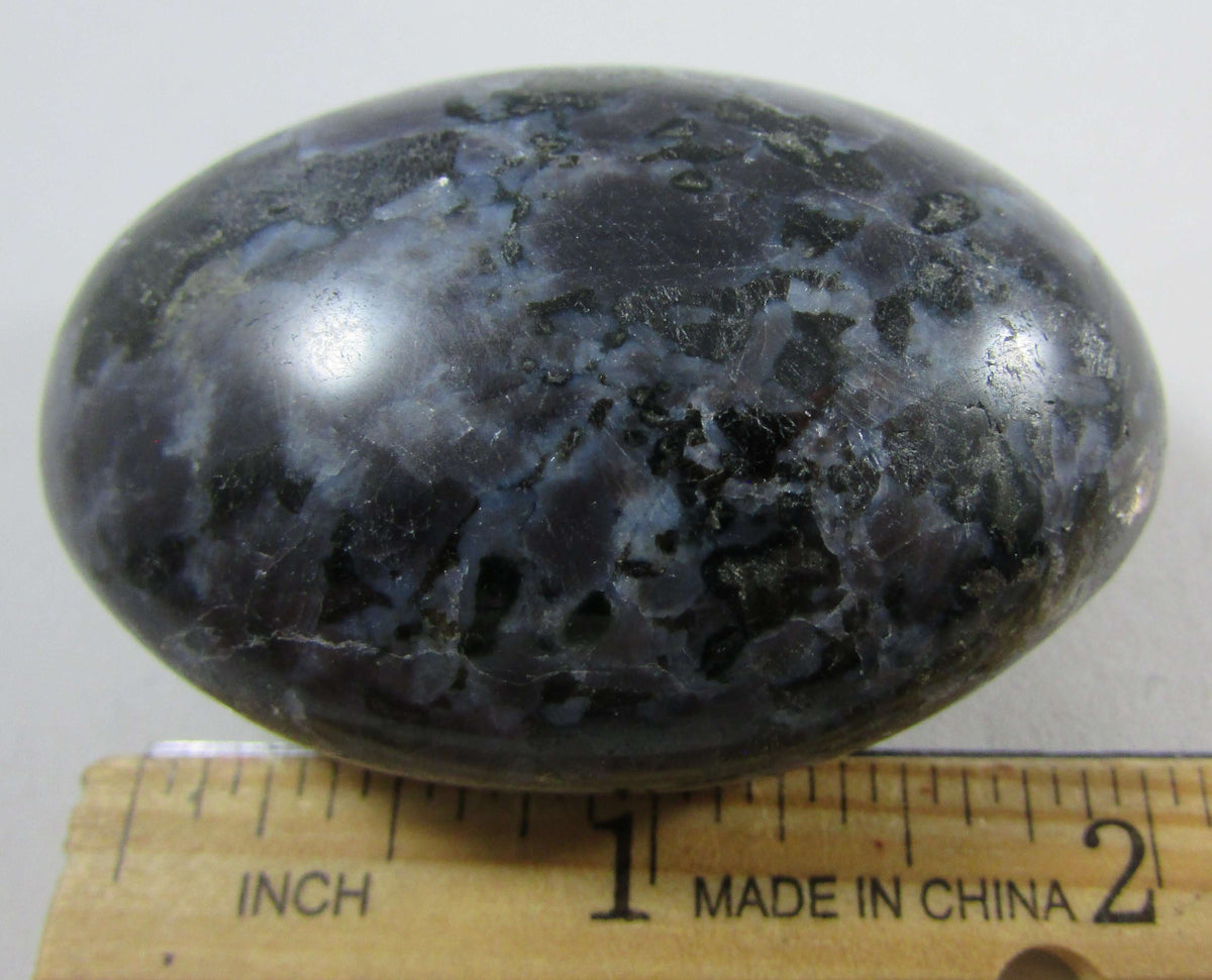 Mystic Merlinite Palmstone (Indigo Gabbro) – Wise Soul, Psychic Expansion & Shadow Harmony