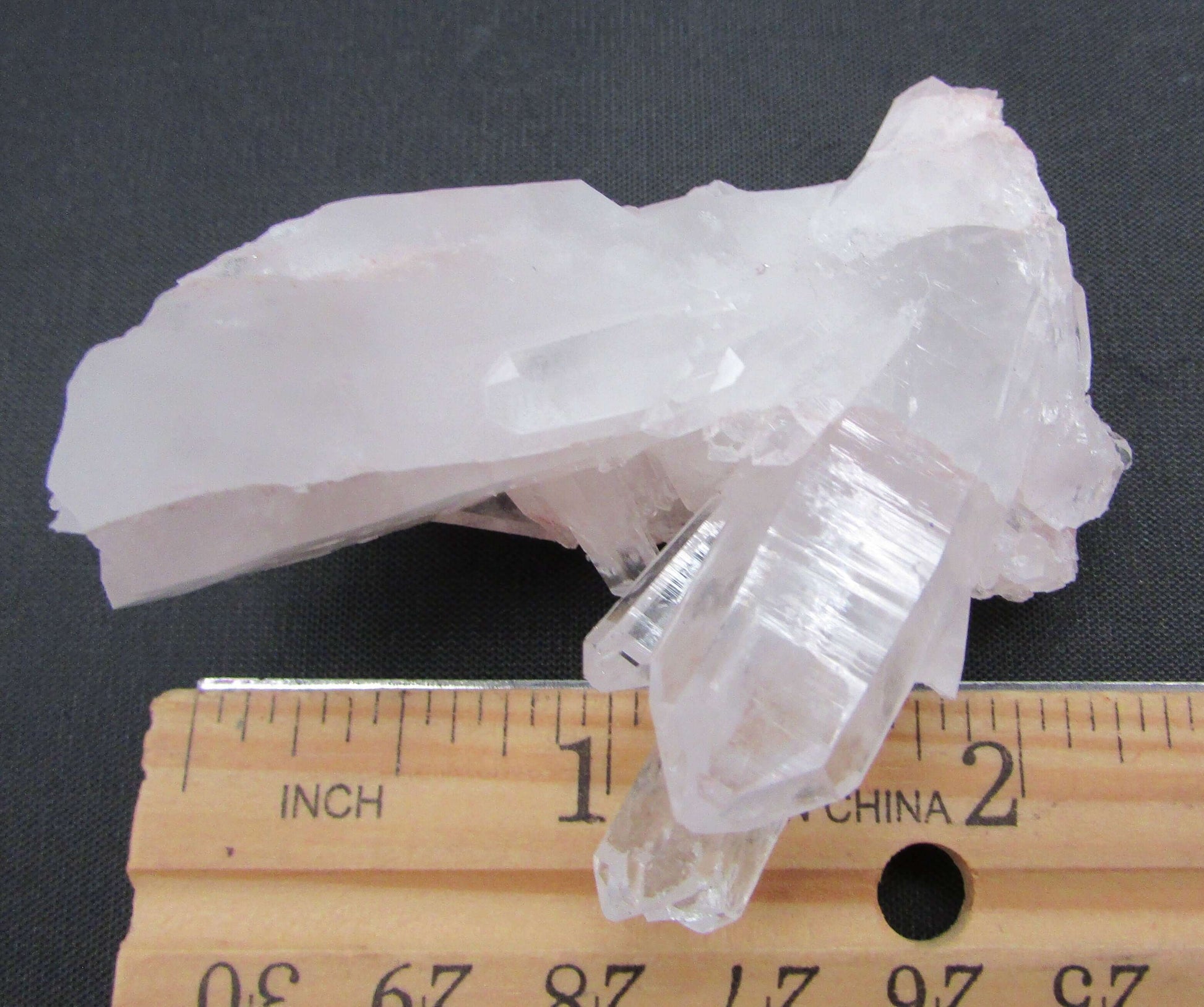 Natural Pink Lithium Quartz Crystal Cluster, lithium specimen ethically sourced from Columbia