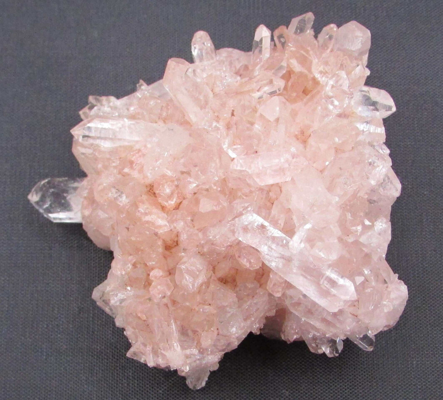 Natural Pink Lithium Quartz Crystal Cluster, lithium specimen ethically sourced from Columbia