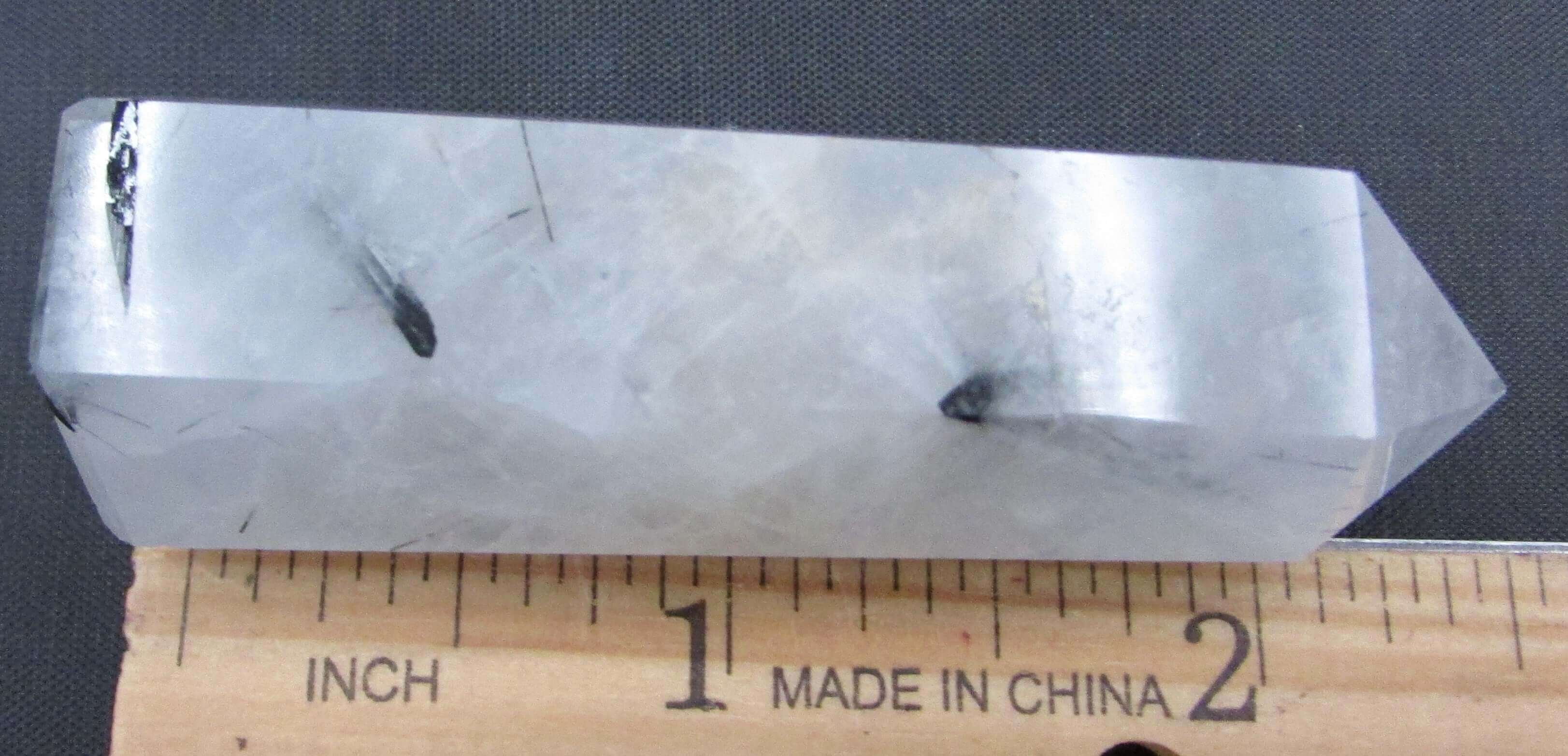 Tourmalinated Quartz Obelisk – Shadow Work, Protection & Focused Energy Integration