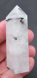 Tourmalinated Quartz Obelisk – Shadow Work, Protection & Focused Energy Integration