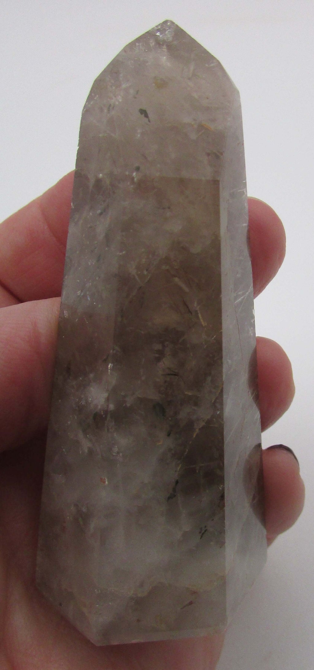 Rutilated Smoky Quartz Obelisk – Grounding, Chakra Balance, Manifestation, Life Purpose [BR351]