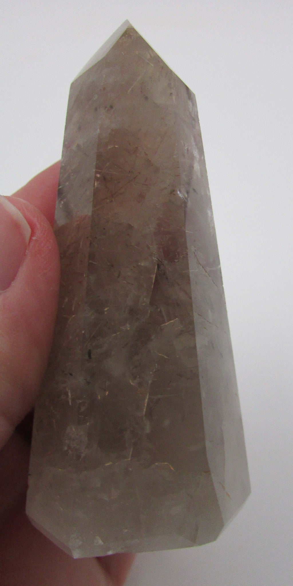 Rutilated Smoky Quartz Obelisk – Grounding, Chakra Balance, Manifestation, Life Purpose [BR351]