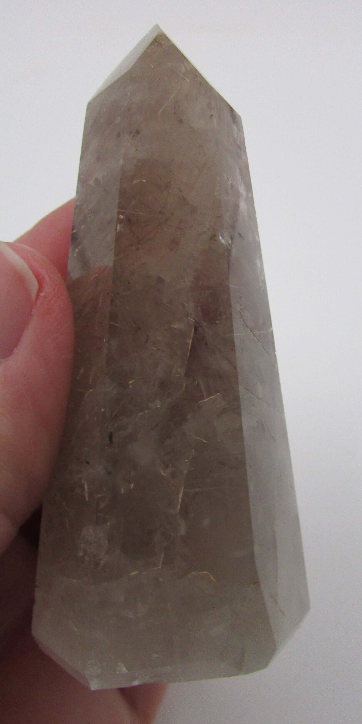Rutilated Smoky Quartz Obelisk – Grounding, Chakra Balance, Manifestation, Life Purpose [BR351]