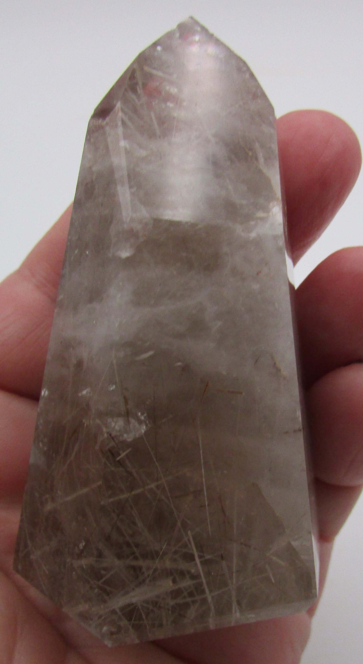 Rutilated Smoky Quartz Obelisk – Grounding, Chakra Balance, Manifestation, Life Purpose [BR353]
