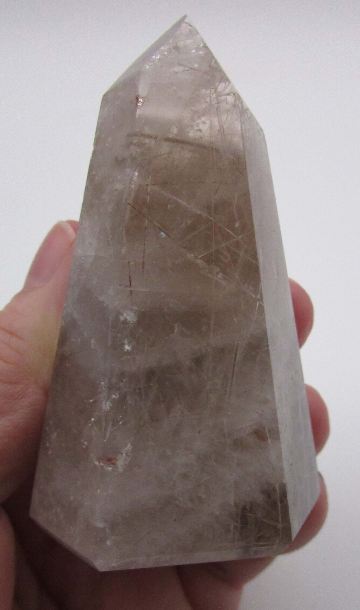 Rutilated Smoky Quartz Obelisk – Grounding, Chakra Balance, Manifestation, Life Purpose [BR353]