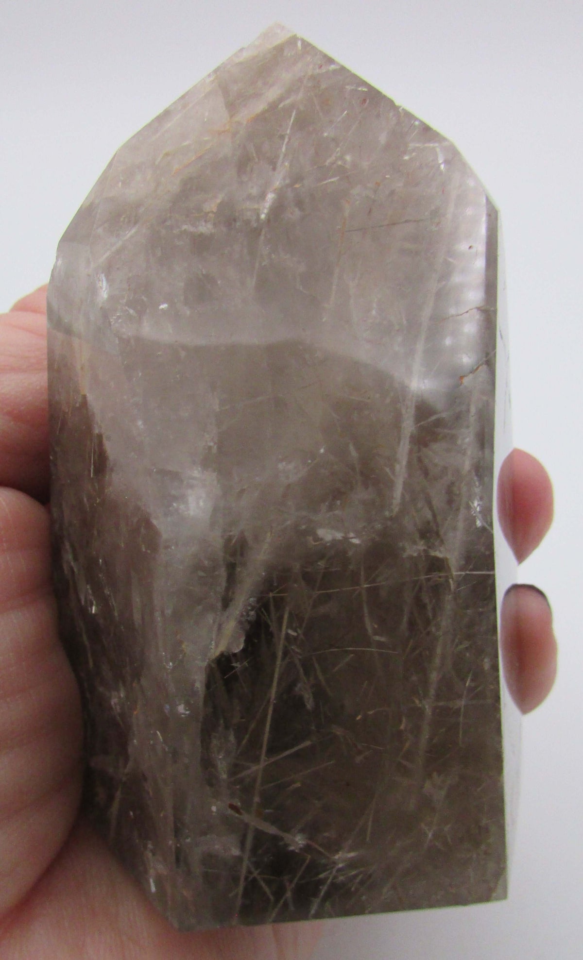 Rutilated Smoky Quartz Obelisk – Grounding, Chakra Balance, Manifestation, Life Purpose [358]