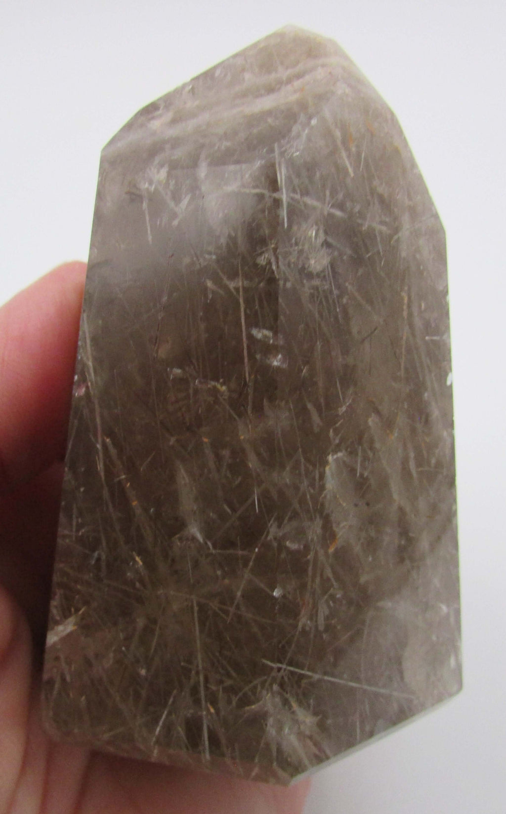 Rutilated Smoky Quartz Obelisk – Grounding, Chakra Balance, Manifestation, Life Purpose [358]