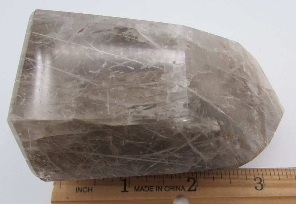 Rutilated Smoky Quartz Obelisk – Grounding, Chakra Balance, Manifestation, Life Purpose [358]