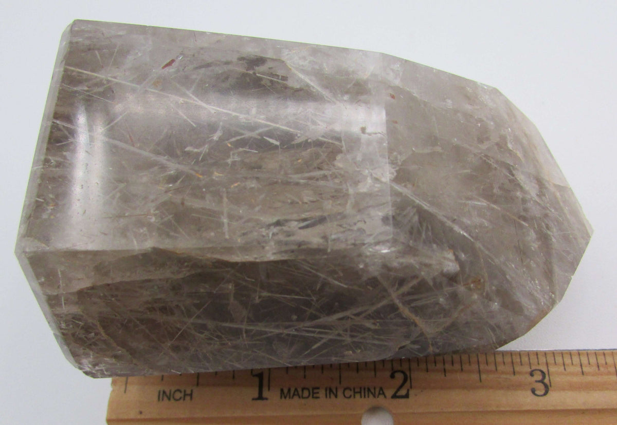 Rutilated Smoky Quartz Obelisk – Grounding, Chakra Balance, Manifestation, Life Purpose [358]