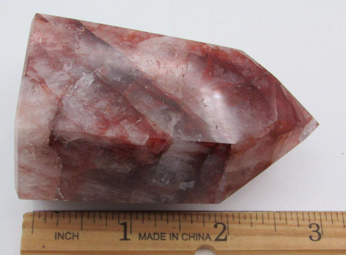 Red Hematoid Quartz Obelisk – Body Mind Spirit Balance, Manifestation, Energy Shield [MM302]