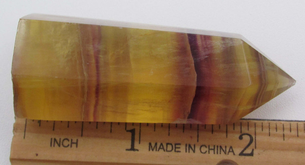 Golden Yellow Fluorite Obelisk – Genius Stone, Creativity, Intuitive Clarity [FTM295]