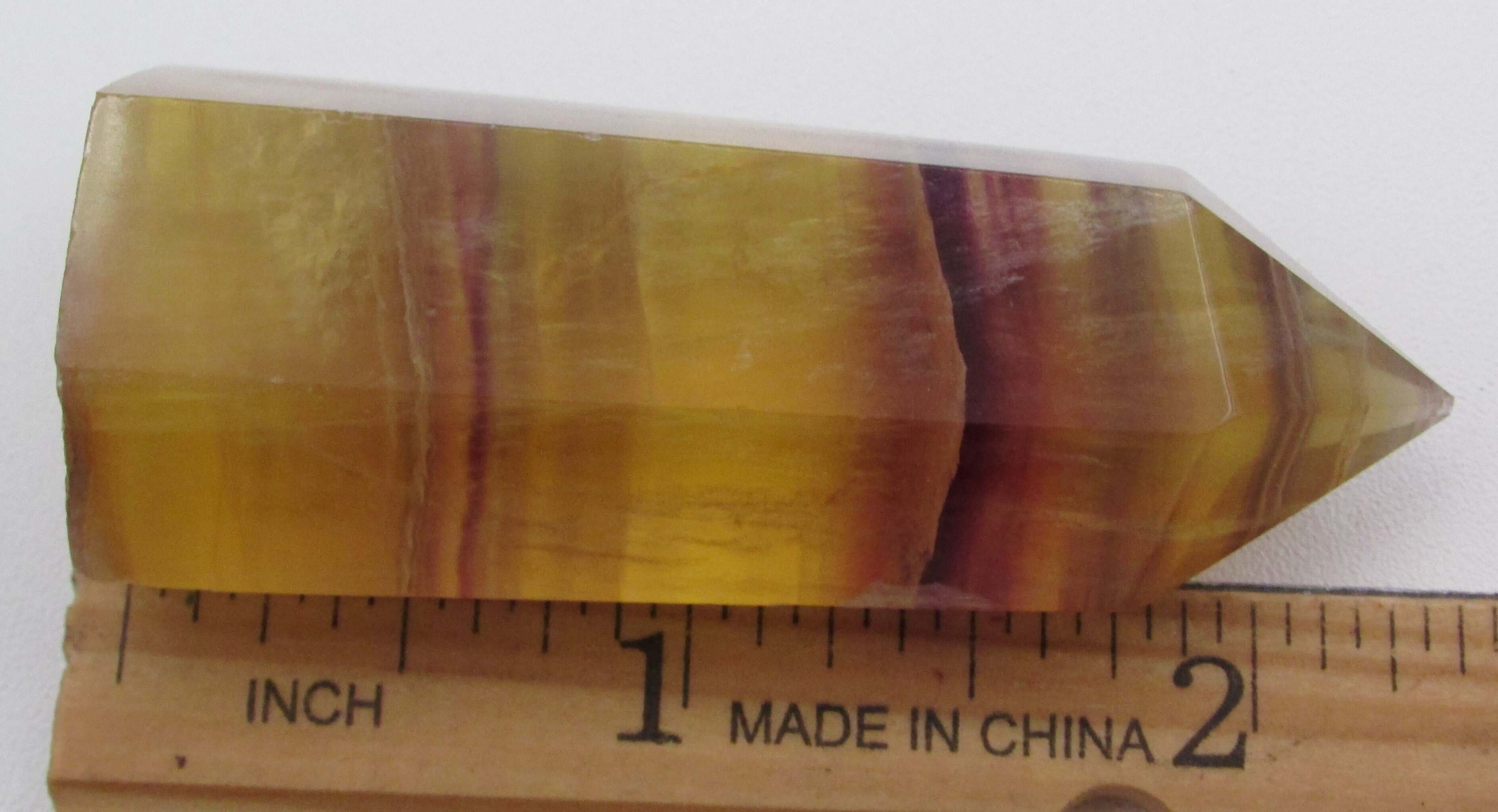 Golden Yellow Fluorite Obelisk – Genius Stone of Creativity, Clarity & Energy Purification | Solar Plexus Power Crystal