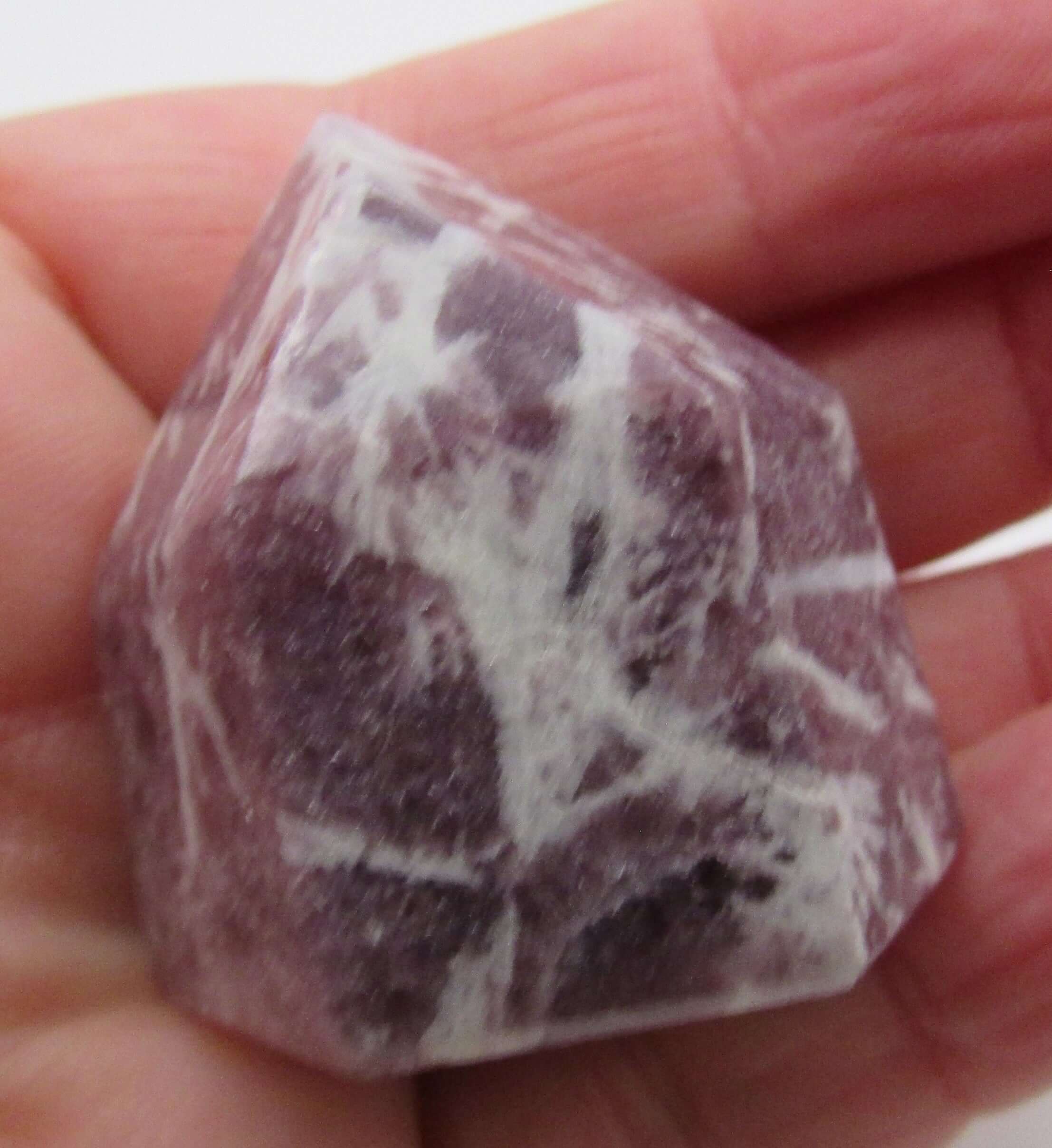 Lepidolite, Aquamarine & Black Tourmaline Obelisk – Protection, Emotional Healing, Empowerment [ALC4]