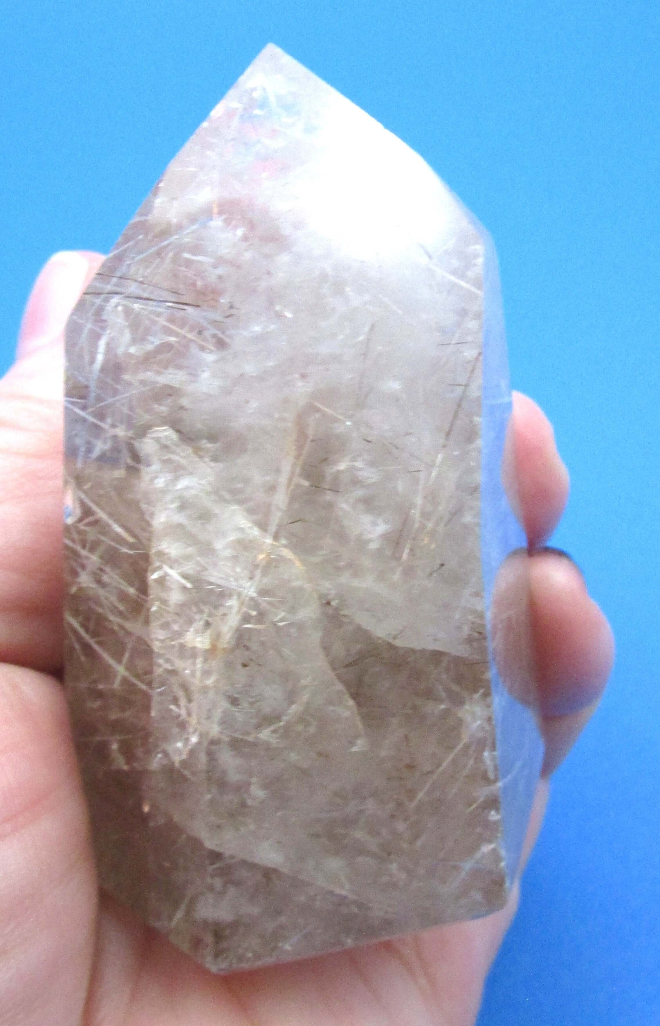 Rutilated Clear Quartz Obelisk – Life‑Purpose Clarity, Manifestation, Dreams [BR343]