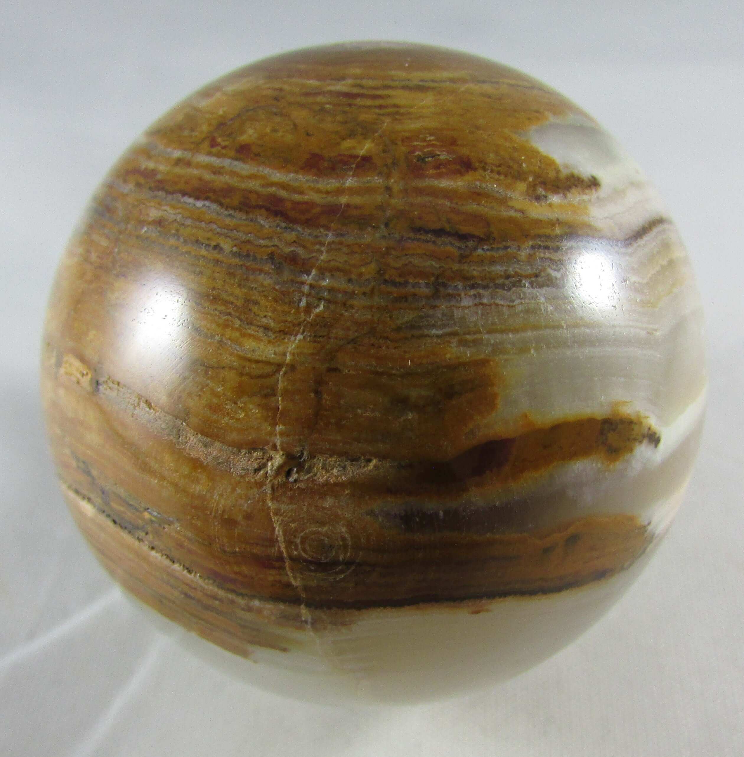 Green Banded Onyx Sphere – Inner Enlightenment, Heart Calm & Energetic Balance