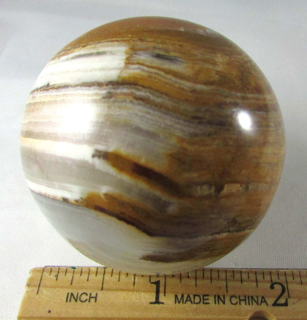 Green Banded Onyx Sphere – Inner Enlightenment, Heart Calm & Energetic Balance