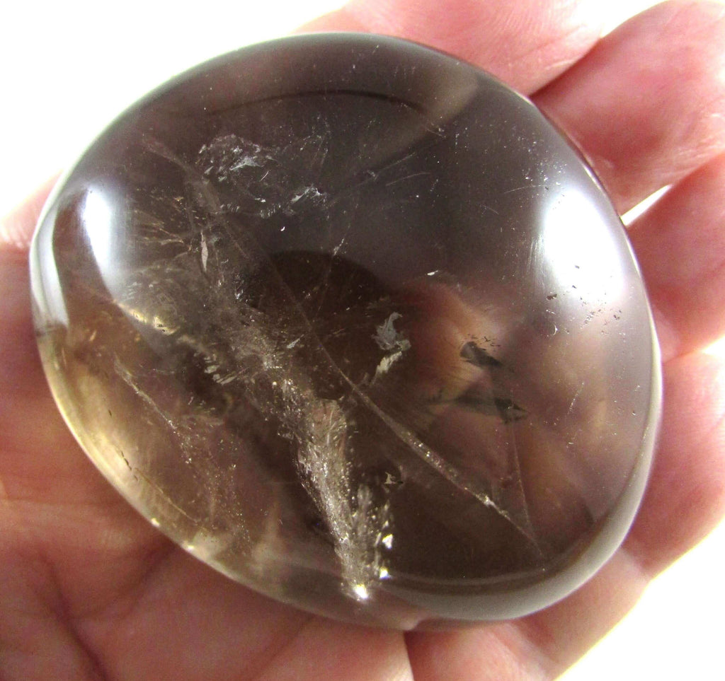 Natural Smoky Quartz Palmstone – Protection, Grounding & Nervous‑System Calm