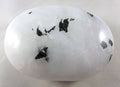 Tourmalinated Quartz Palmstone - Stone of Shadow Work, Psychic Attack Protection [FTM358]