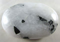 Tourmalinated Quartz Palmstone - Stone of Shadow Work, Psychic Attack Protection [FTM359]