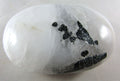 Tourmalinated Quartz Palmstone - Stone of Shadow Work, Psychic Attack Protection [FTM360]