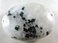 Tourmalinated Quartz Palmstone - Stone of Shadow Work, Psychic Attack Protection [FTM364]