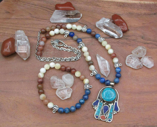 Necklace & Bracelet Set: Divine Protection