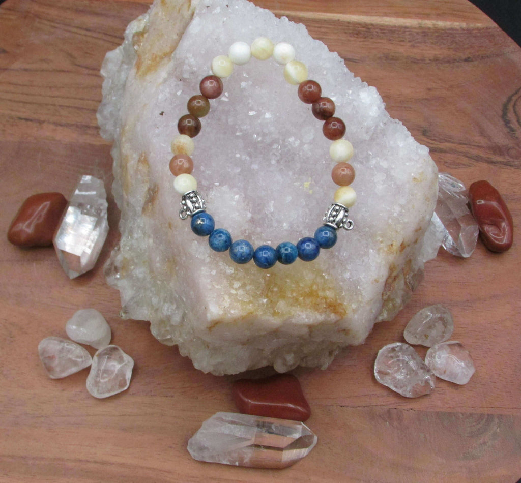 Divine Protection Bracelet – Phantom Quartz, Apatite & Yellow Agate
