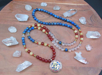 Creative Visualization Mala | Carnelian, Lapis Lazuli & Yellow Calcite