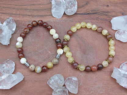 Empowered Manifestation Bracelet - Phantom Quartz, Calcite & Mookaite